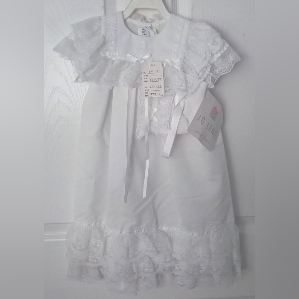 Infant Girls Baptism Dress Size 0-6 mths